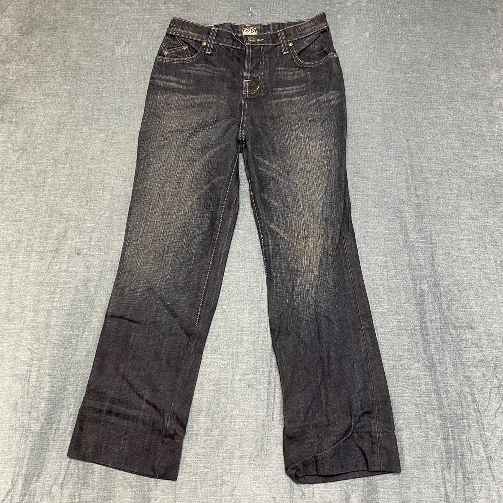 Vintage Rock & Republic Jeans Women 14 Blue Denim Cotton Non Stretch Embroidered